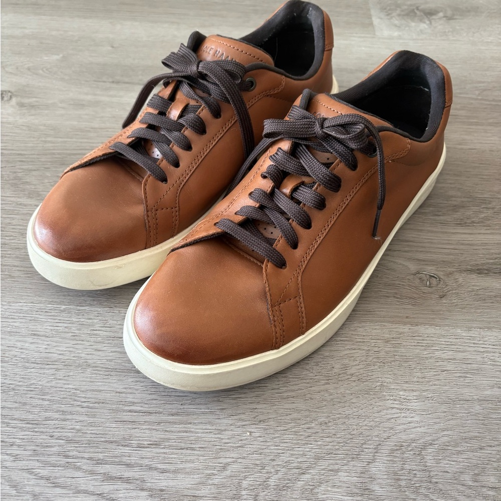 Cole Haan,Kittery Court Tan Leather Men's Sneakers